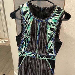 BCBGMaxAzria green black dress size 0